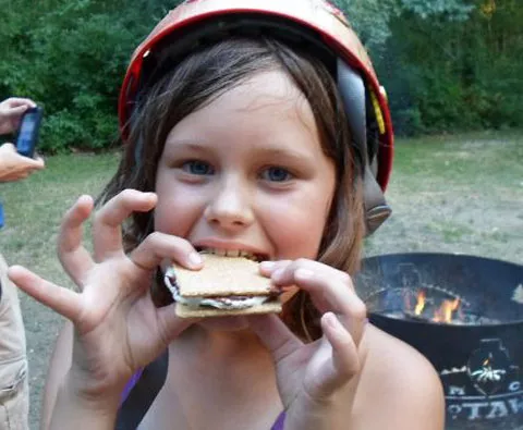 Smores at YMCA Camp Potawotami Campfire